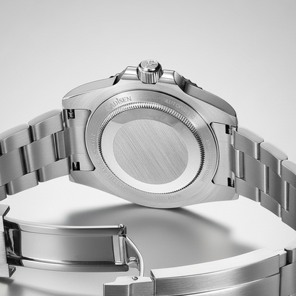 Cadisen C8210 - Automatic - back view, solid caseback, engraved details