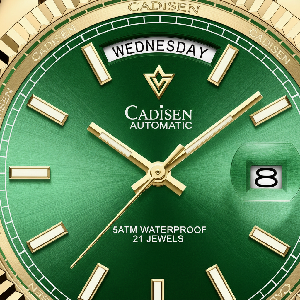 CADISEN 8215 - Luxury Aut - green dial daydate