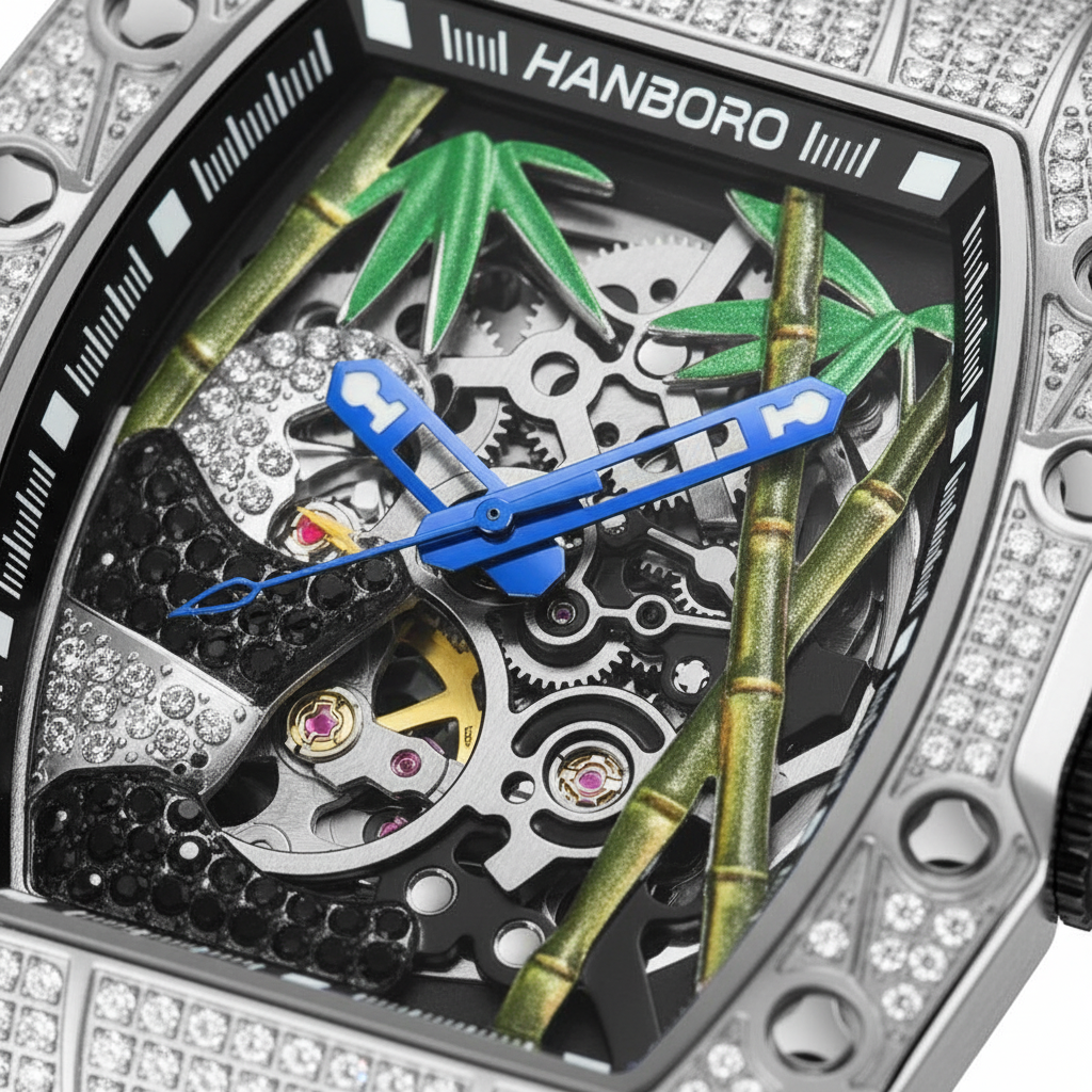 HANBORO 926-2 - Diamond S - dial panda close-up
