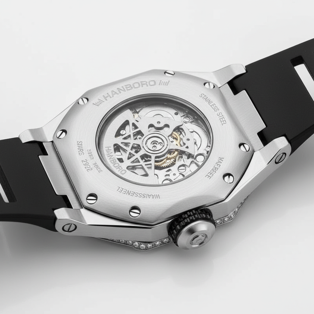 HANBORO 926-2 - Diamond S - transparent caseback movement
