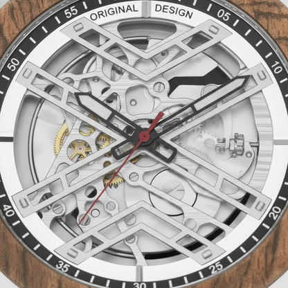 BOBO BIRD GT104/T106 - Au - dial close-up, skeleton