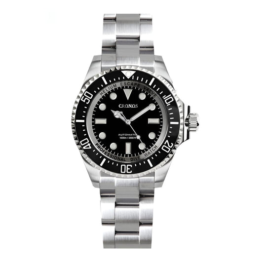 Cronos 300ATM automatic diving watch with sapphire crystal front view