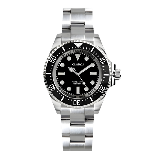 Cronos 300ATM - Automatic - black dial, full view
