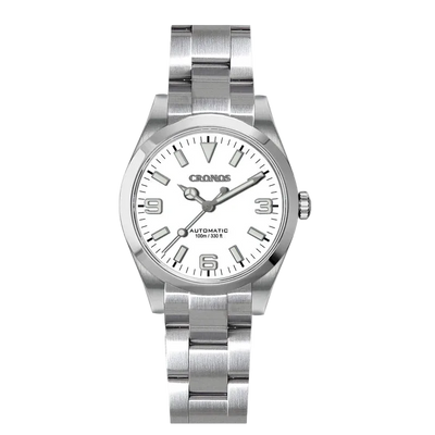 Cronos L6019 - cronos aut - white dial, black background