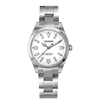 Cronos L6019 - cronos aut - white dial, black background