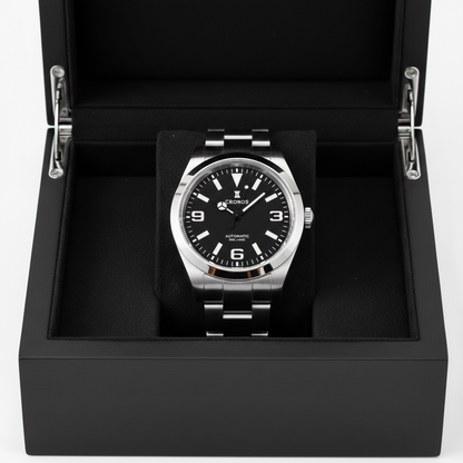 Cronos L6019 - Men's cron - stainless steel, purple dial