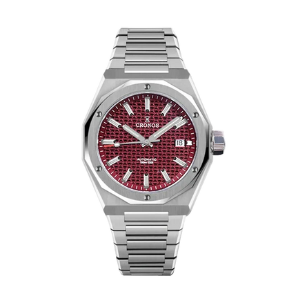 Cronos L6028M - Luxury Cr - red dial full watch