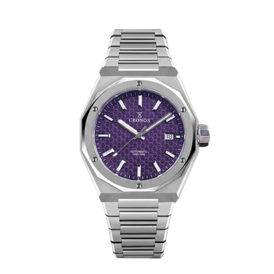 Cronos L6028M - Luxury Cr - purple dial full watch