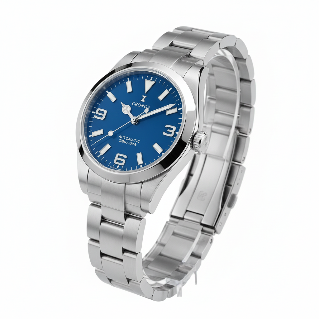 Cronos L6031 - Cronos Spo - blue dial, ithree quarter view