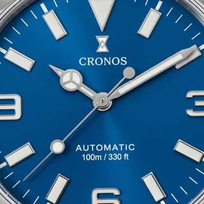 Cronos L6031 - Cronos Spo - blue dial, macro view