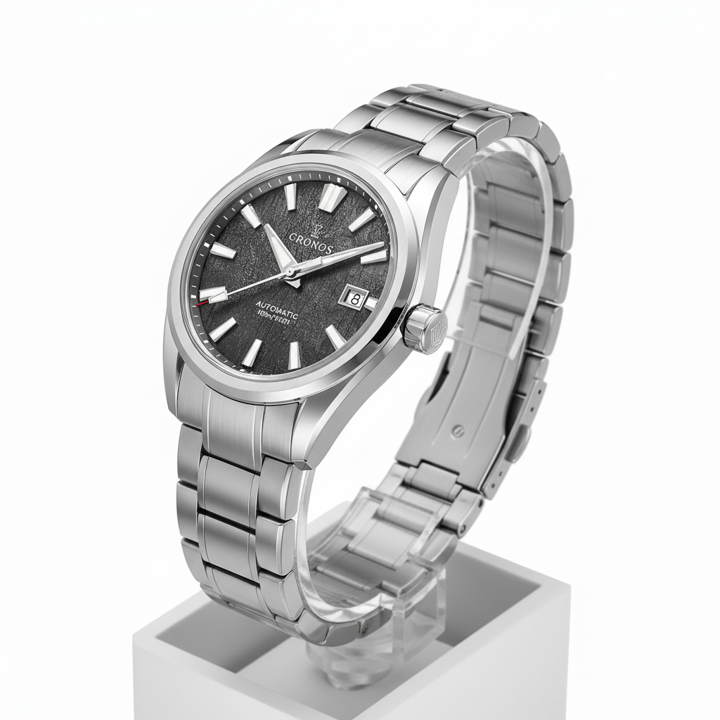 Cronos L6040 - Luxury cro - three quarter view, dark dial
