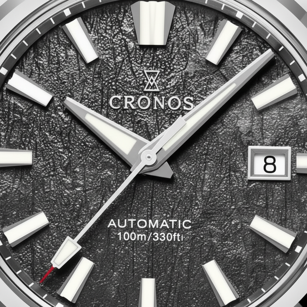 Cronos L6040 - Luxury cro - dial close-up, texture