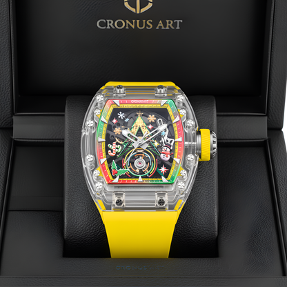 CRONUSART CM001-076 Men’s Automatic Watch – Christmas Skeleton Edition luxury box Christmas dial