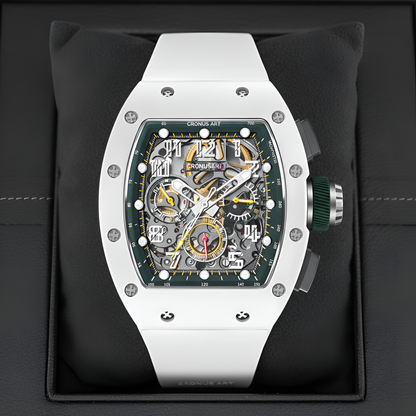 CRONUSART CM09-013 Men’s Automatic Skeleton Chronograph Watch Powerhouse  in box, presentation
