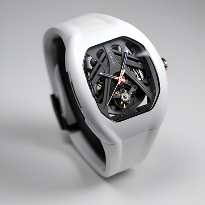 CRONUSART R1-002 - Men’s - angled, white, rose gold