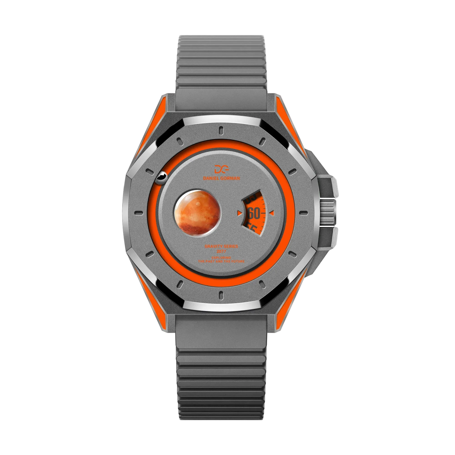 Daniel Gorman DG0132 - Men's Quartz Watch - front view orange