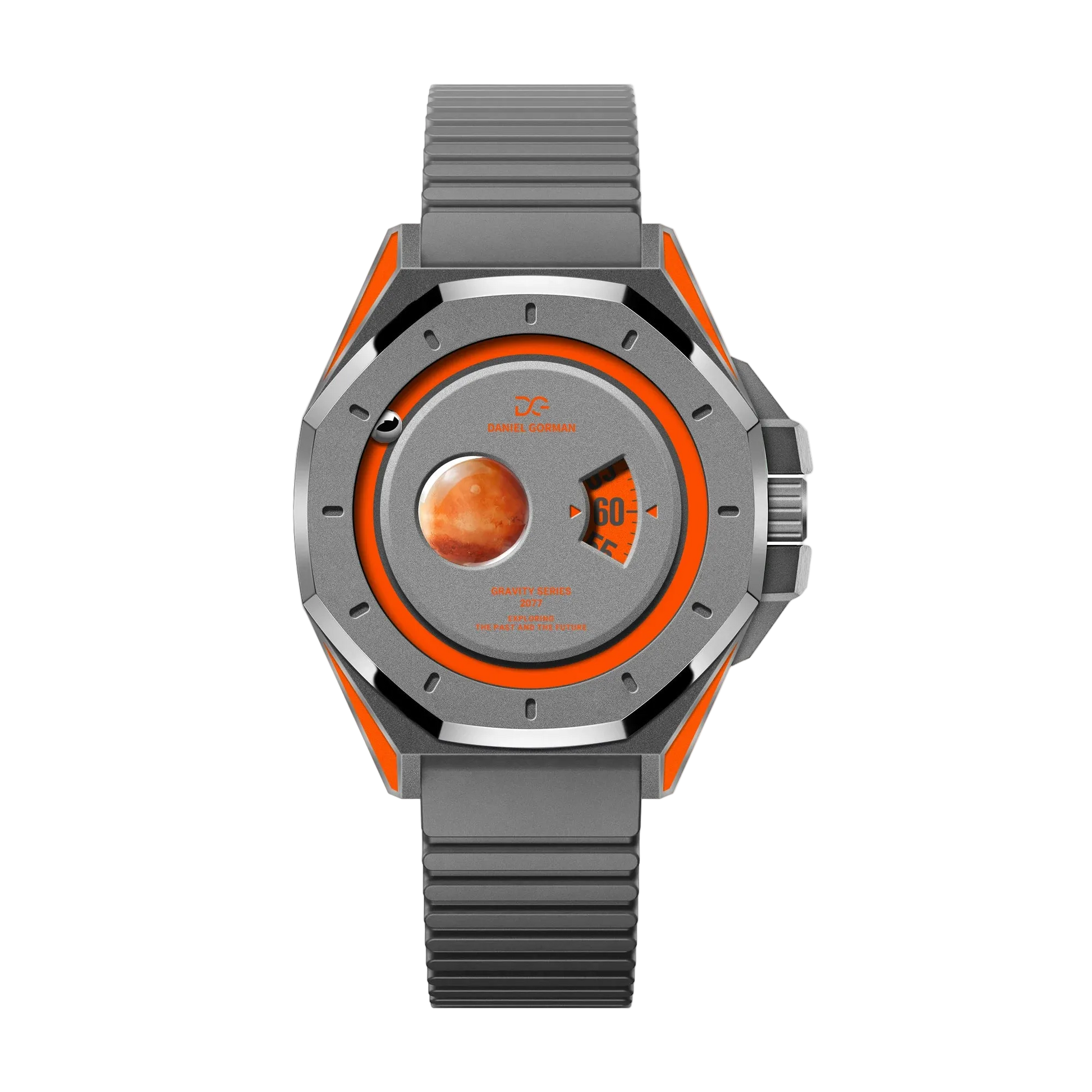 Daniel Gorman DG0132 - Men's Quartz Watch - front view orange