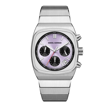 Daniel Gorman DG9008 - silver purple watch frontal
