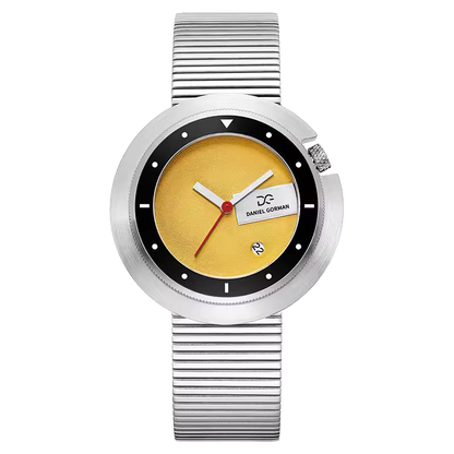 Daniel Gorman DG9317 - Daniel Gorman DG9317 - Qu - modern silver yellow timepiece