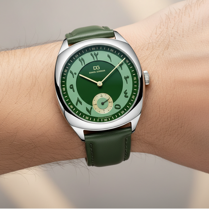 Daniel Gorman DG9520MSG - - on wrist, green leather