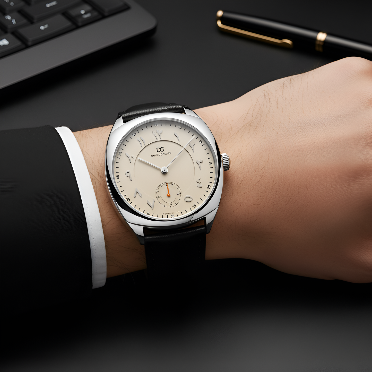Daniel Gorman DG9520MSW - - on wrist, office