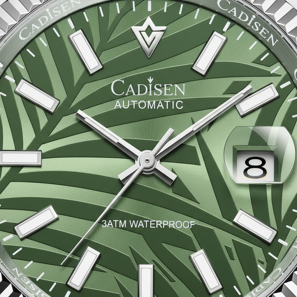 CADISEN C8198M - Men's Au - dial palm pattern date