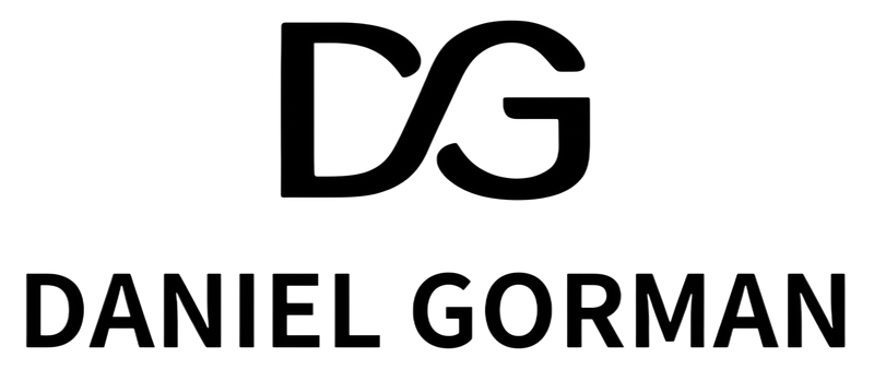 Logo of Daniel Gorman with stylized initials DG on a white background