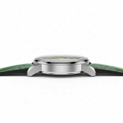 Lucky Harvey ZLS202 - Aut - side profile, green strap