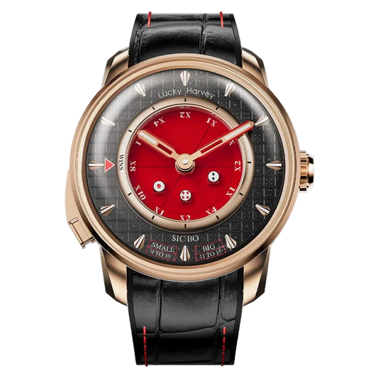 Lucky Harvey - Dice Dial - red dial, gold case