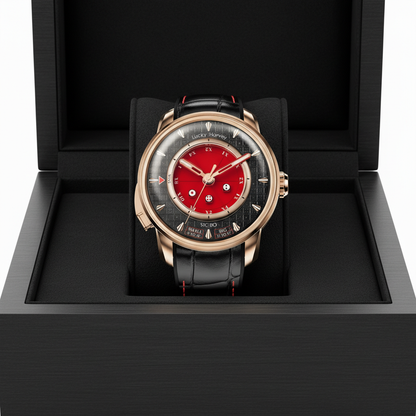 Lucky Harvey - Dice Dial - red watch, in box