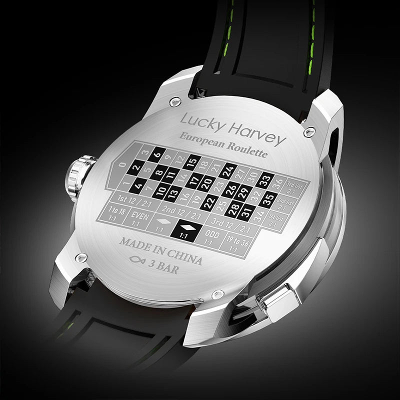 Exhibition back showing automatic self-wind movement CAL.L H000