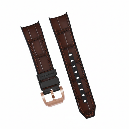 Lucky Harvey ZLS103 - Men - brown strap, rose gold buckle