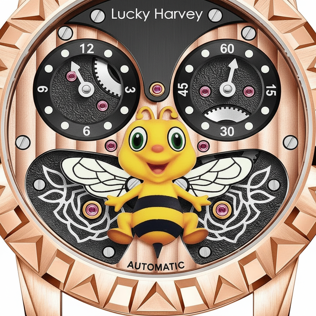 Lucky Harvey ZLS103 - Men - rose gold, dial close-up