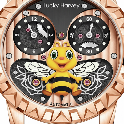 Lucky Harvey ZLS103 - Men - rose gold, dial close-up