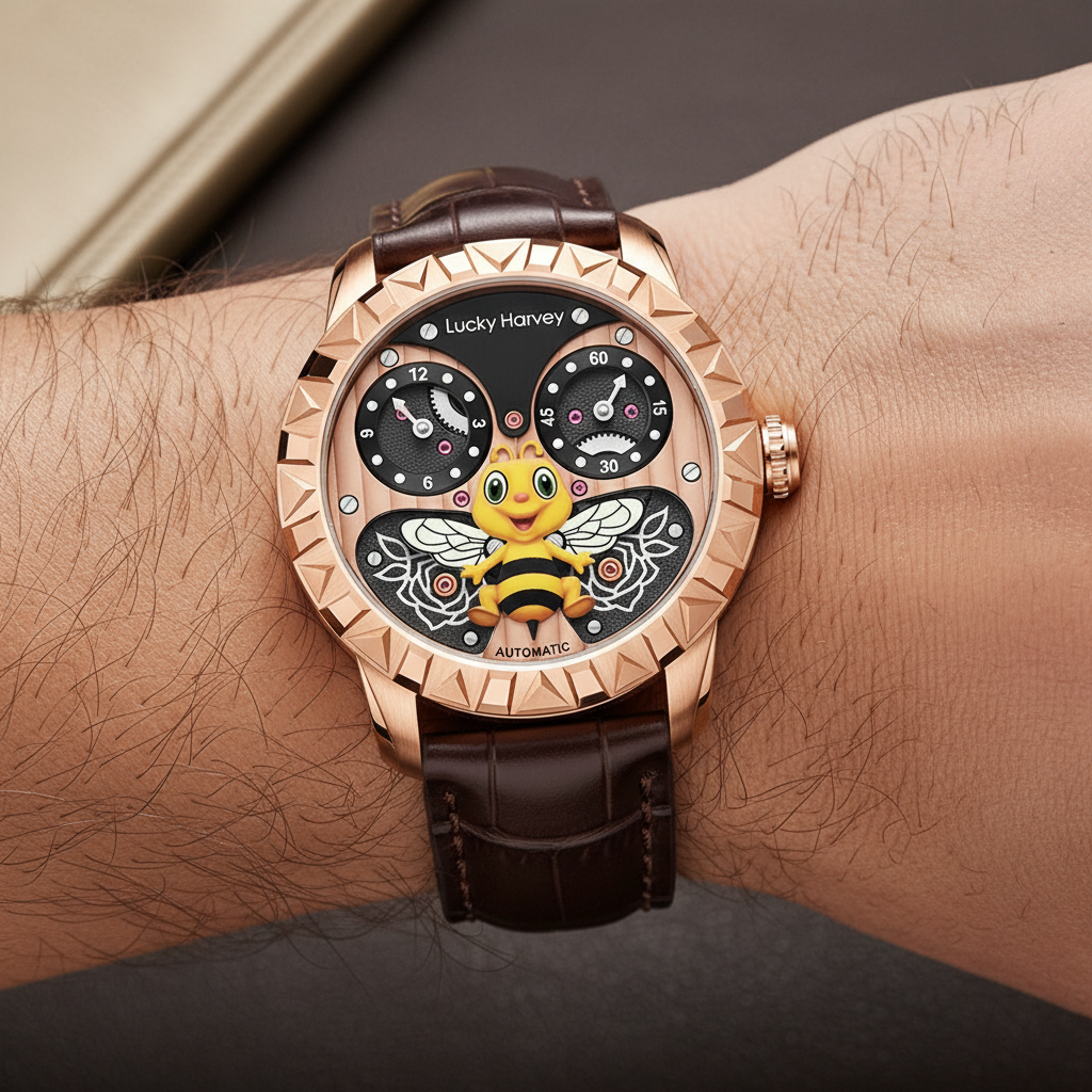 Lucky Harvey ZLS103 - Men - rose gold, on wrist