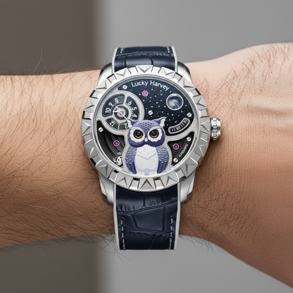 Lucky Harvey ZLS104 - Aut - white strap underside, quiet luxury