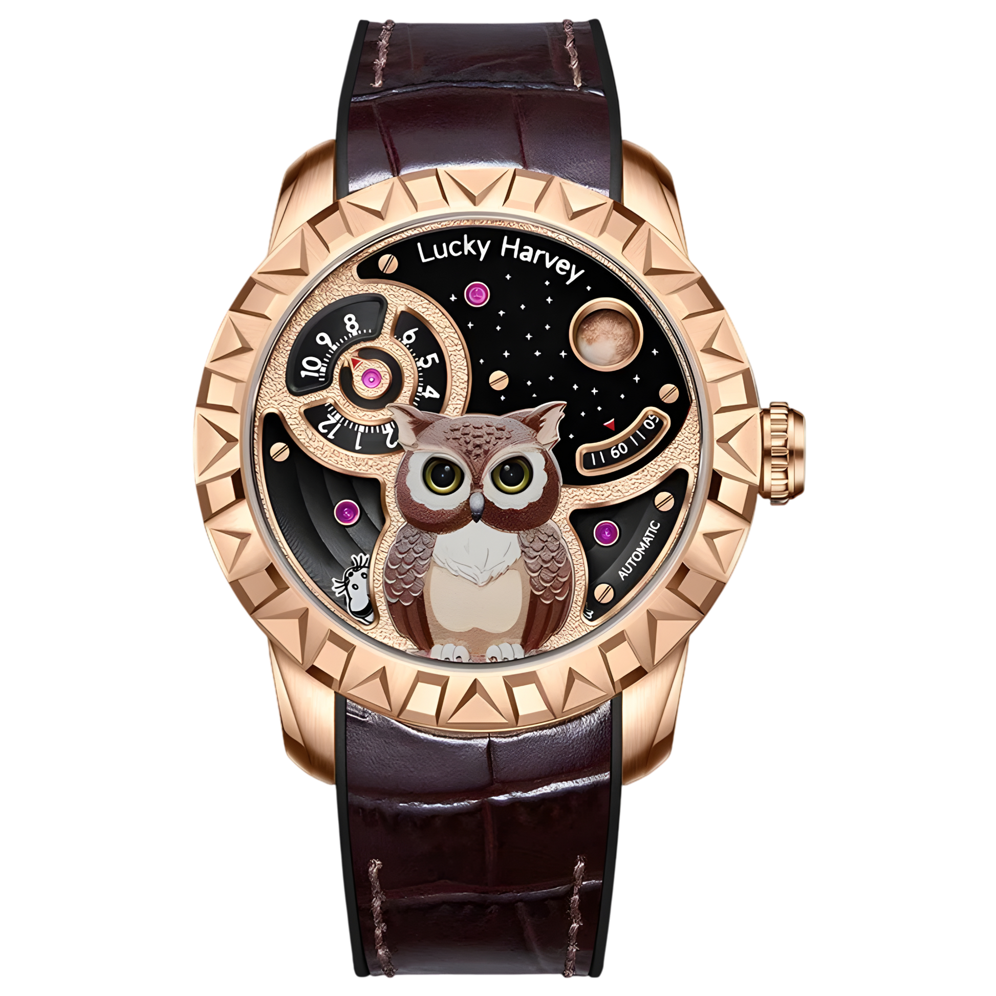 Lucky Harvey ZLS104 - Aut - rose gold, brown owl