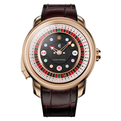 Lucky Harvey Poker Roulet - rose gold, black dial