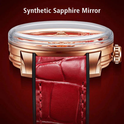 Luminous glow of Lucky Harvey Rabbit Automatic Mechanical Watch in the dark