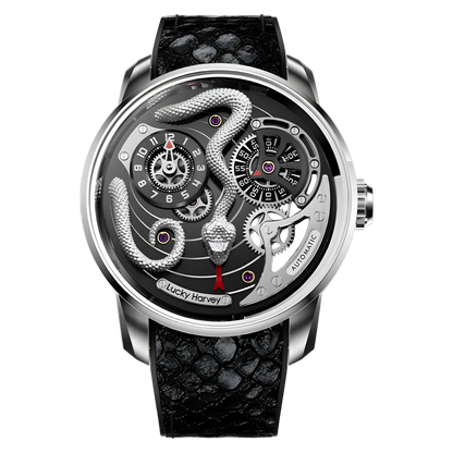 Lucky Harvey 3D Snake - A - silver snake dial, silver case