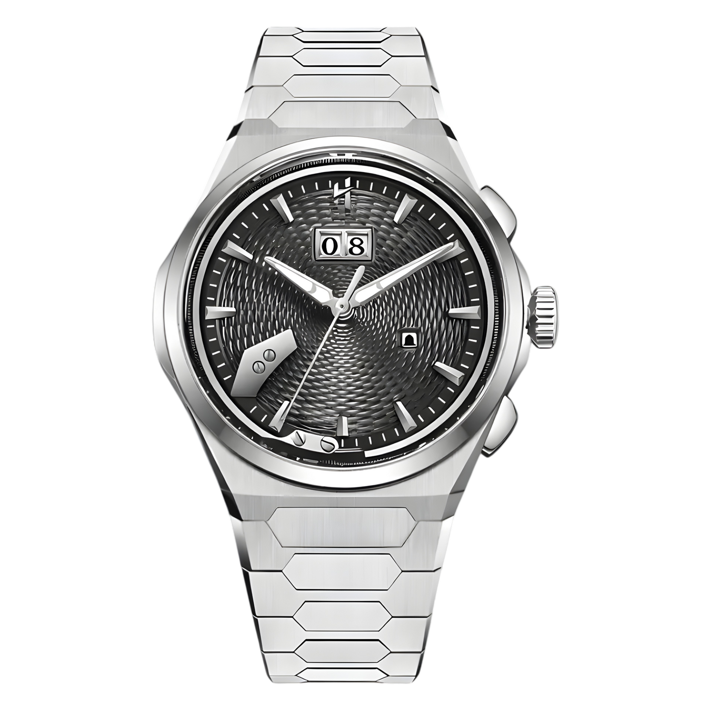 Lucky Harvey ZLS403 - Men - silver steel, black dial