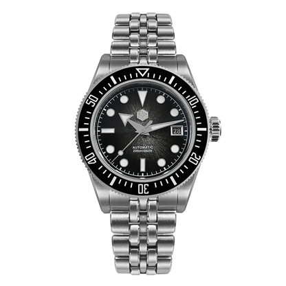 Men’s San Martin Ocean Radiance black sunburst diver watch with sapphire crystal