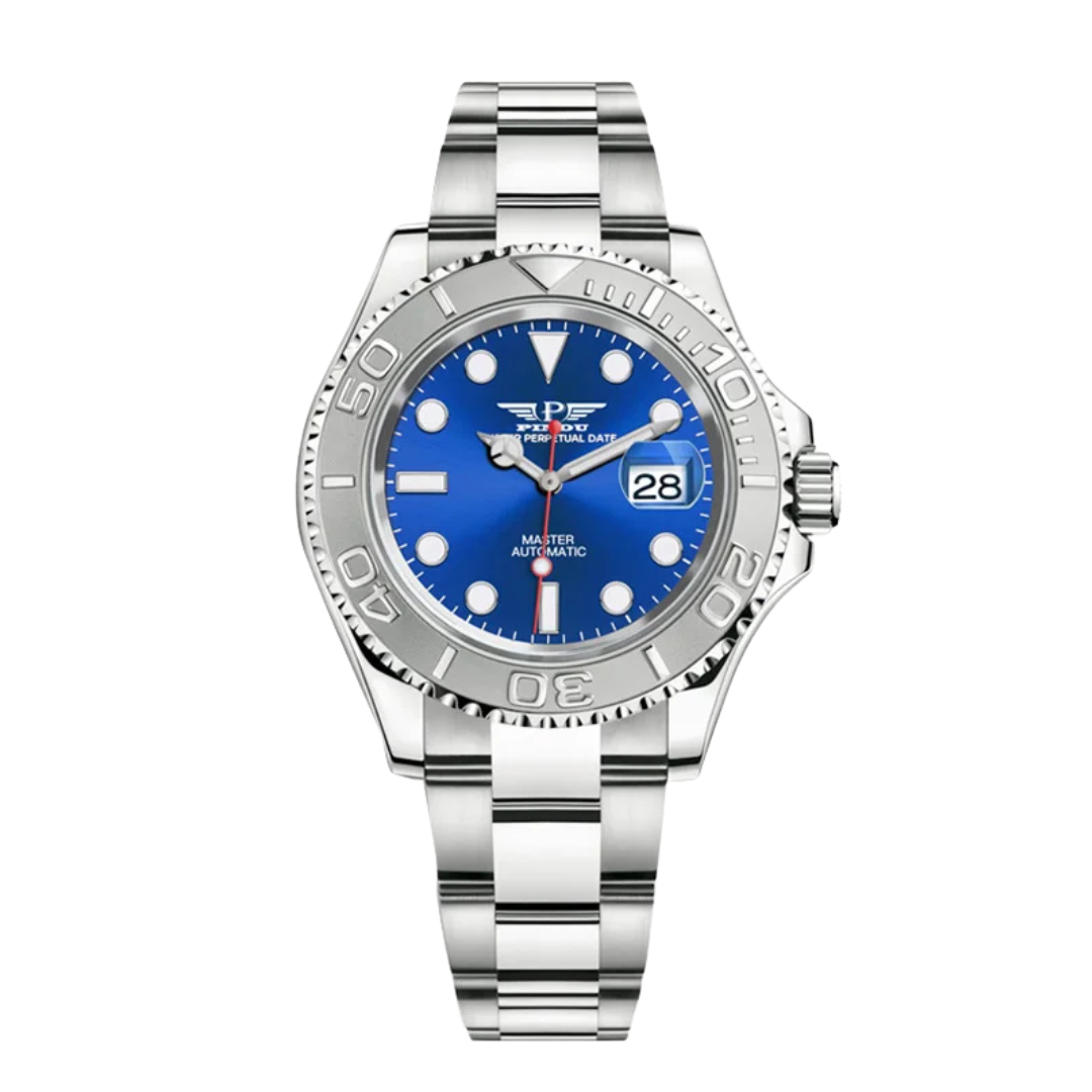 PINDU 6510 Automatic Watch with blue dial and luminous hands