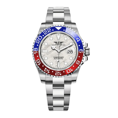 PINDU 6510 Automatic Mechanical Watch with green and black bezel design