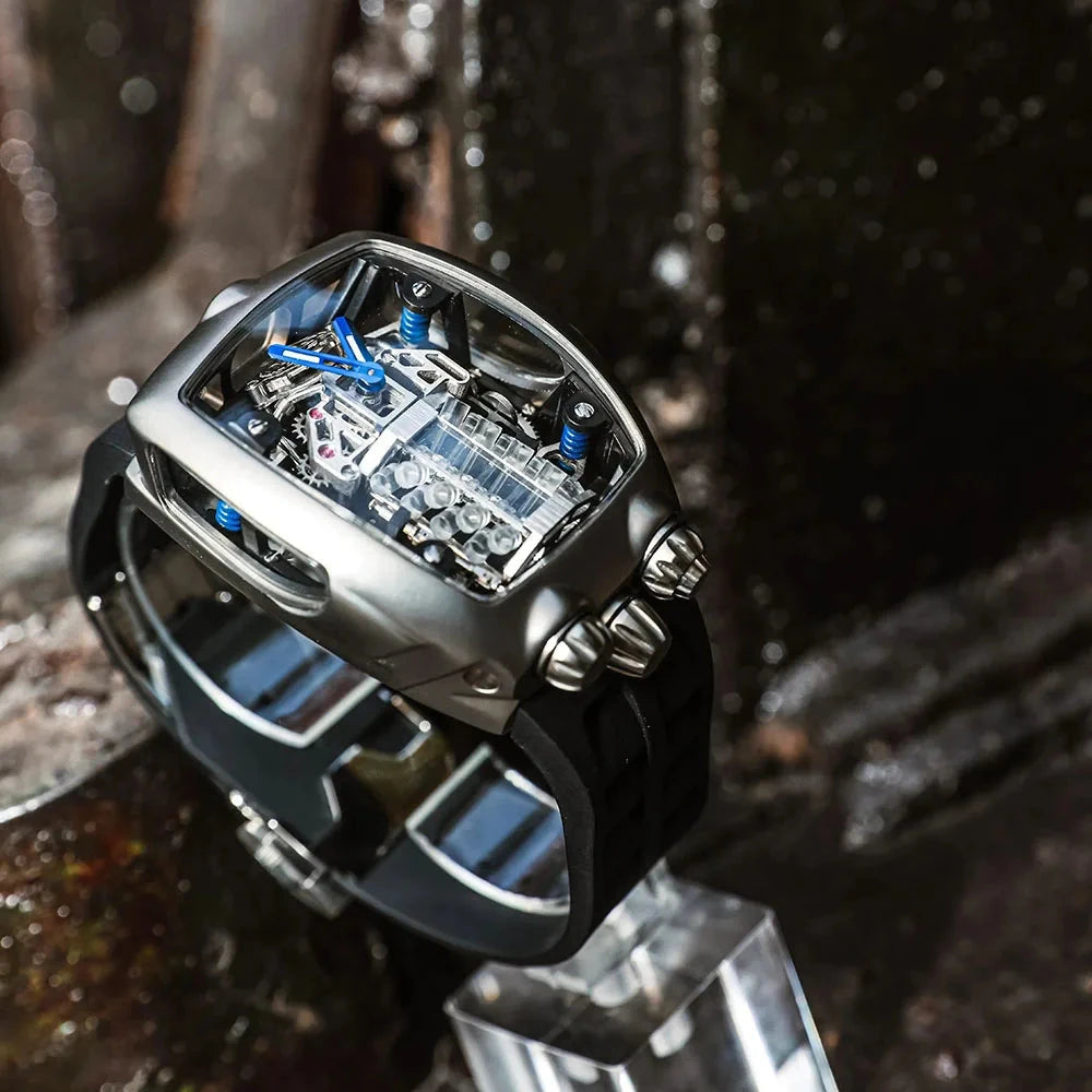 Side profile of PINDU P5023 showing spaceship shell and mechanical suspension