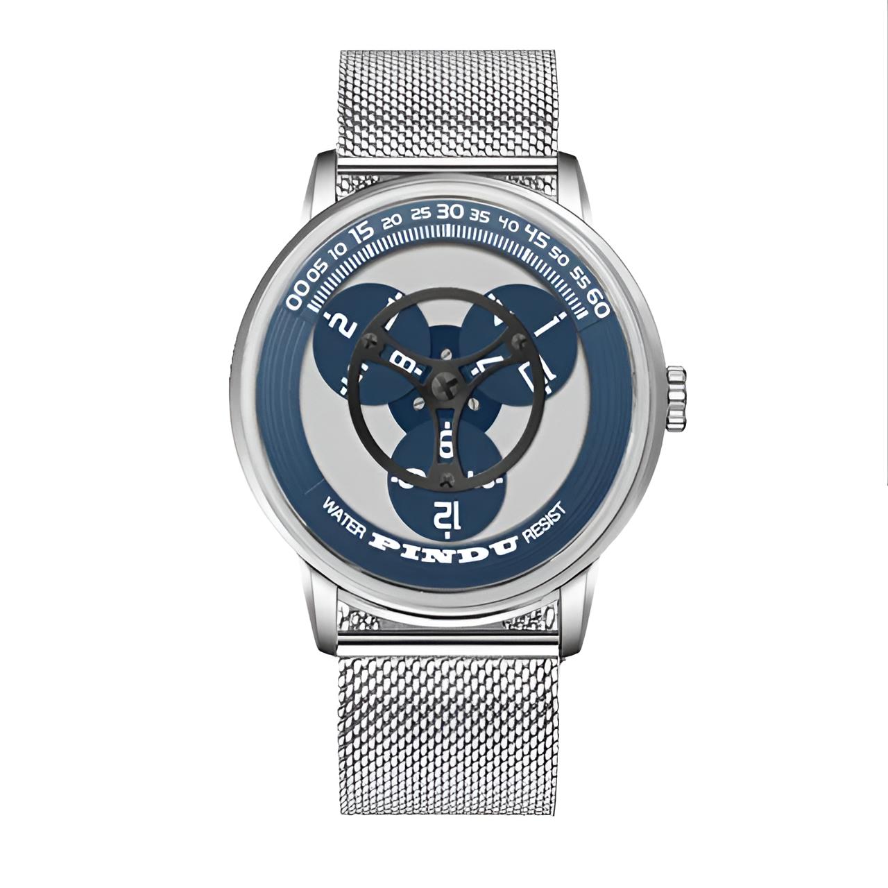 P6618 Men’s Automatic Watch with stainless-steel mesh bracelet