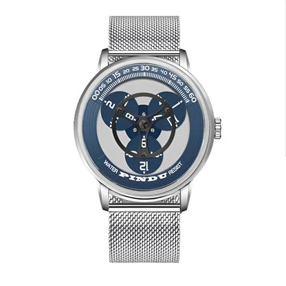 P6618 Men’s Automatic Watch with stainless-steel mesh bracelet