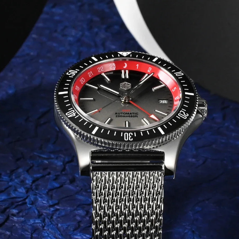 San Martin SN0119 – Automatic GMT Dive Watch 41mm NH34 Luminous 200m Waterproof breitvacher