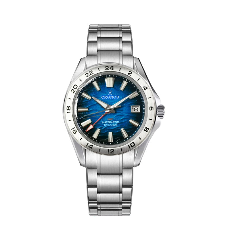 Cronos L6029 V2 – Men’s cronos gmt automatic watch with Textured Dial breitvacher