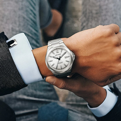 Daniel Gorman DG9007 - Me - silver dial on wrist